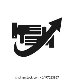 Commitment Teamwork Together Black Business Logo Illustration Vector