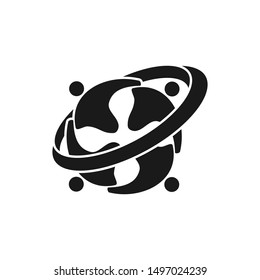 Commitment Teamwork Together Black Business Logo Illustration Vector
