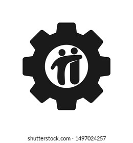 Commitment Teamwork Together Black Business Logo Illustration Vector