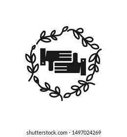 Commitment Teamwork Together Black Business Logo Illustration Vector