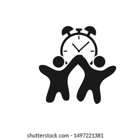Commitment Teamwork Together Black Business Logo Illustration Vector