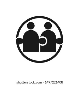 Commitment Teamwork Together Black Business Logo Illustration Vector