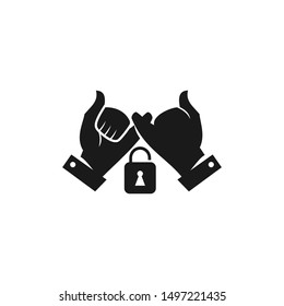 Commitment Teamwork Together Black Business Logo Illustration Vector