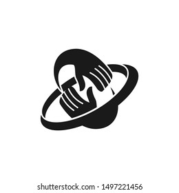 Commitment Teamwork Together Black Business Logo Illustration Vector