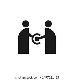 Commitment Teamwork Together Black Business Logo Illustration Vector