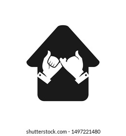 Commitment Teamwork Together Black Business Logo Illustration Vector