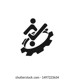 Commitment Teamwork Together Black Business Logo Illustration Vector