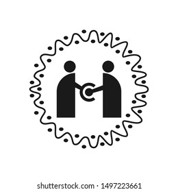 Commitment Teamwork Together Black Business Logo Illustration Vector