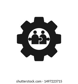 Commitment Teamwork Together Black Business Logo Illustration Vector