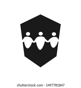 Commitment Teamwork Together Business Black Logo Illustration Vector