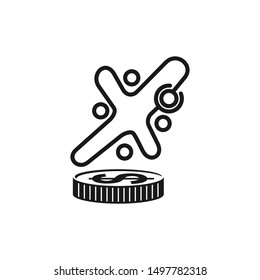 Commitment Teamwork Together Business Black Logo Illustration Vector