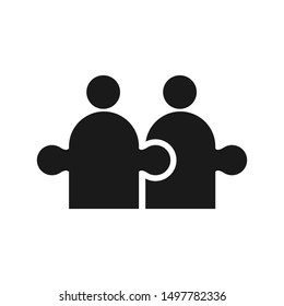 Commitment Teamwork Together Business Black Logo Illustration Vector