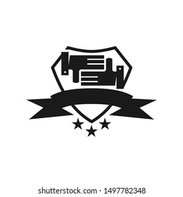 Commitment Teamwork Together Business Black Logo Illustration Vector