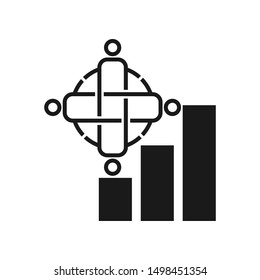 Commitment Teamwork Together Business Black Logo Illustration Vector