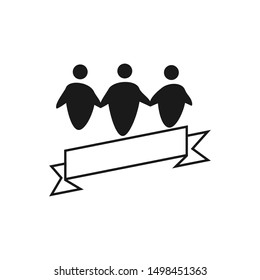 Commitment Teamwork Together Business Black Logo Illustration Vector
