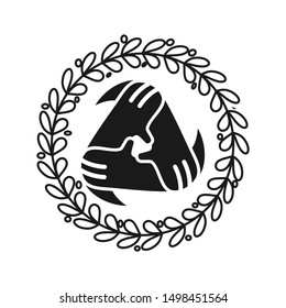Commitment Teamwork Together Business Black Logo Illustration Vector