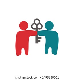 Commitment Teamwork Together Business Logo Illustration Vector