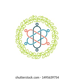 Commitment Teamwork Together Business Logo Illustration Vector