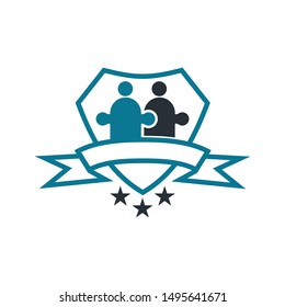 Commitment Teamwork Together Business Logo Illustration Vector