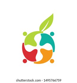 Commitment Teamwork Together Business Logo Illustration Vector