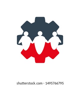Commitment Teamwork Together Business Logo Illustration Vector