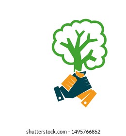 Commitment Teamwork Together Business Logo Illustration Vector