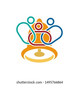 Commitment Teamwork Together Business Logo Illustration Vector