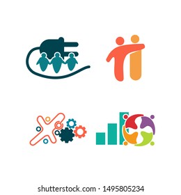 Commitment Teamwork Together Business Logo Illustration Vector