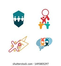 Commitment Teamwork Together Business Logo Illustration Vector
