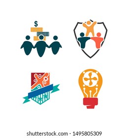 Commitment Teamwork Together Business Logo Illustration Vector