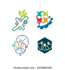 Commitment Teamwork Together Business Logo Illustration Vector