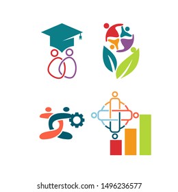 Commitment Teamwork Together Business Logo Illustration Vector