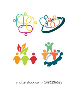 Commitment Teamwork Together Business Logo Illustration Vector