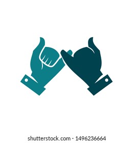 Commitment Teamwork Together Business Logo Illustration Vector
