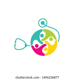 Commitment Teamwork Together Business Logo Illustration Vector