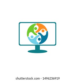 Commitment Teamwork Together Business Logo Illustration Vector