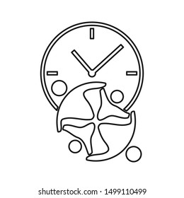 Commitment Teamwork Together Outline Business Logo Illustration Vector