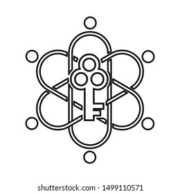 Commitment Teamwork Together Outline Business Logo Illustration Vector