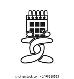 Commitment Teamwork Together Outline Business Logo Illustration Vector