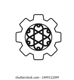 Commitment Teamwork Together Outline Business Logo Illustration Vector