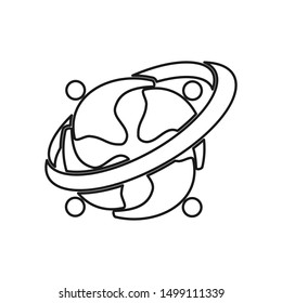 Commitment Teamwork Together Outline Business Logo Illustration Vector