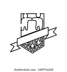 Commitment Teamwork Together Outline Business Logo Illustration Vector