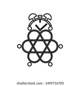 Commitment Teamwork Together Outline Business Logo Illustration Vector
