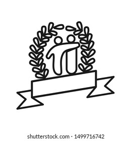 Commitment Teamwork Together Outline Business Logo Illustration Vector