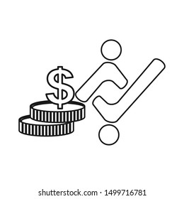 Commitment Teamwork Together Outline Business Logo Illustration Vector