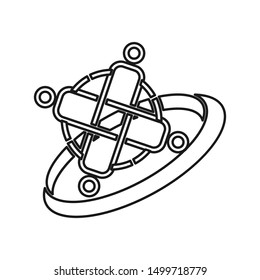 Commitment Teamwork Together Outline Business Logo Illustration Vector