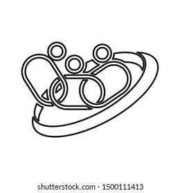 Commitment Teamwork Together Outline Business Logo Illustration Vector