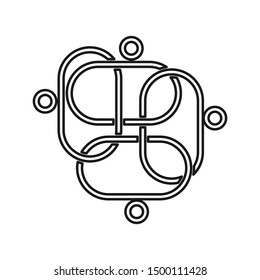 Commitment Teamwork Together Outline Business Logo Illustration Vector