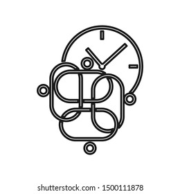 Commitment Teamwork Together Outline Business Logo Illustration Vector