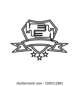 Commitment Teamwork Together Outline Business Logo Illustration Vector